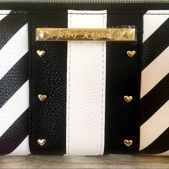 Betsey Johnson Double Zip Wallet Wristlet Clutch - Picture 5 of 7